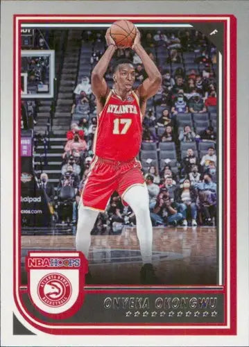 Onyeka Okongwu basketball card from Panini NBA Hoops 2022-23, original gloss, Hawks