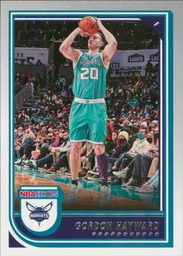 Gordon Hayward basketball card from 2022-23 Panini NBA Hoops series featuring Charlotte Hornets