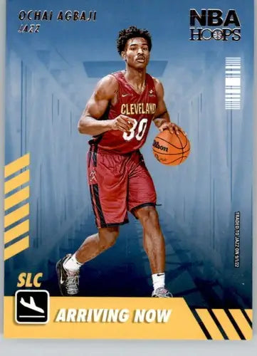 Ochai Agbaji basketball card from Panini NBA Hoops 2022-23 original gloss Jazz ID 51843