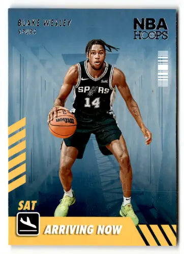 Blake Wesley NBA Hoops trading card from Panini NBA Hoops 2022-23 Arriving Now series