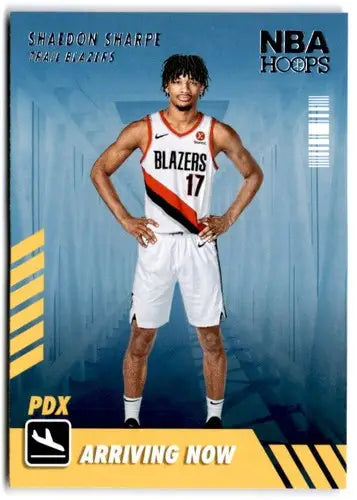 Shaidon Sharpe basketball card from Panini NBA Hoops 2022-23 with original gloss