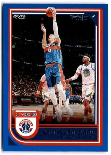 Original gloss Panini NBA Hoops Blue Kristaps Porzingis basketball card for Wizards