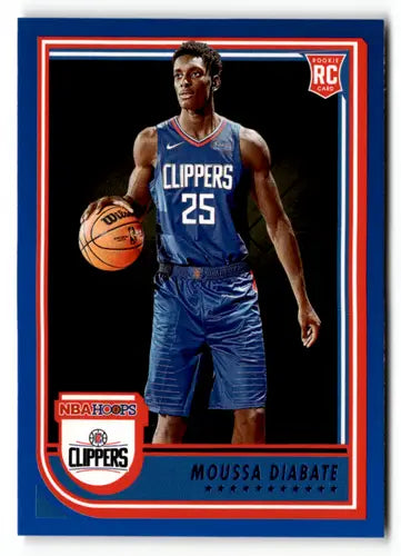 Moussa Diabate rookie card from 2022-23 Panini NBA Hoops Blue series, NBA hoops blue