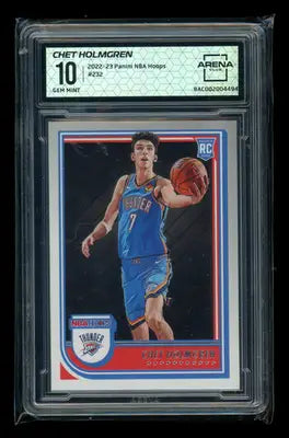 2022-23 Panini NBA Hoops Chet Holmgren #232 RC Basketball Arena Club 10 - Basketball Card Single