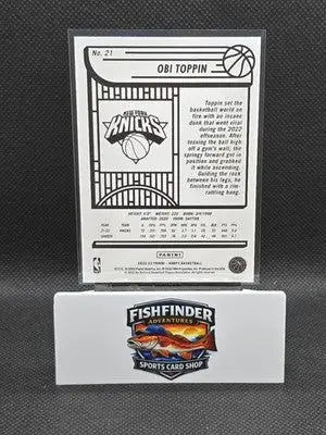 2022-23 Panini NBA Hoops - Obi Toppin #21 Teal Explosion