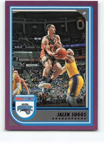 Original gloss Panini NBA Hoops Purple Jalen Suggs basketball card for Magic collection
