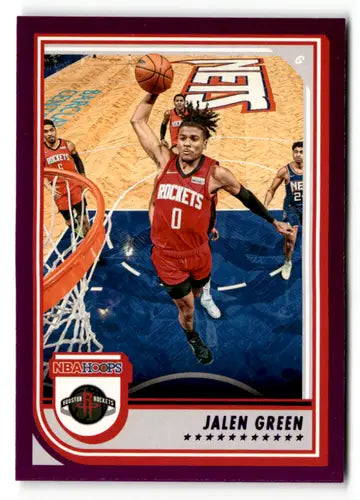 2022-23 Panini NBA Hoops Purple #126 Jalen Green NM-MT Rockets ID:51895 - Basketball Card Single
