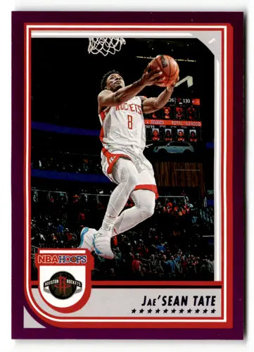 Jae’Sean Tate basketball card from Panini NBA Hoops Purple 2022-23 NM-MT Rockets