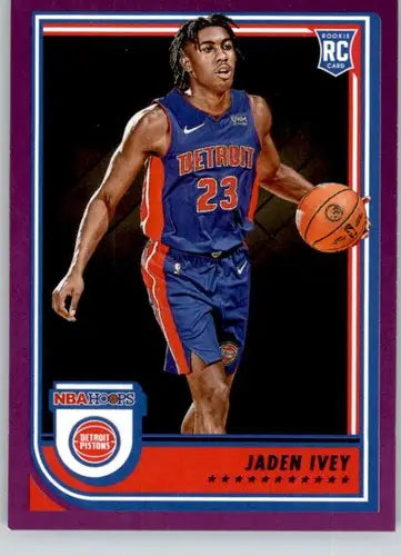 2022-23 Panini NBA Hoops Purple #235 Jaden Ivey NM-MT RC Rookie Pistons ID:51898 - Basketball Card Single