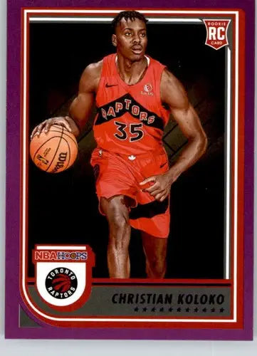 Christian Koloko rookie card Panini NBA Hoops Purple 2022-23 NM-MT Rookie R