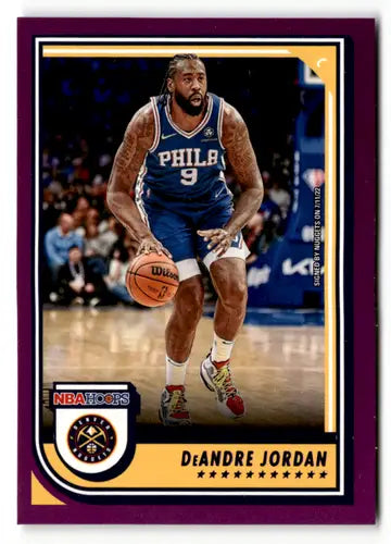 DeAndre Jordan basketball card from 2022-23 Panini NBA Hoops Purple series