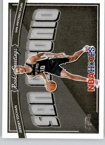 Basketball trading card featuring Jeremy Sochan from Panini NBA Hoops Rookie series