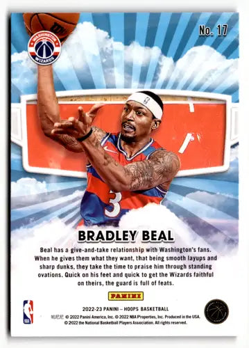 Original gloss NBA Hoops Skyview holo basketball card Bradley Beal Wizards 2022-23