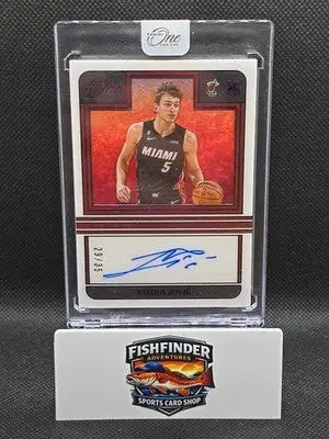 2022-23 Panini One and One - Rookie Autographs Nikola Jovic #RA-NJV Purple /35