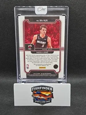 2022-23 Panini One and One - Rookie Autographs Nikola Jovic #RA-NJV Purple /35
