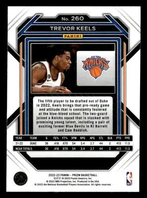 2022-23 Panini Prizm #260 Trevor Keels - Basketball Card Single