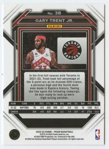 2022-23 Panini Prizm #38 Gary Trent NM-MT Raptors ID:55464 - Basketball Card Single