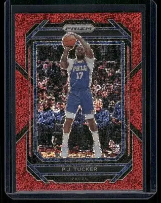 2022-23 Panini Prizm Basketball P.J. Tucker #42 Red Sparkle Basketball - Basketball Card Single