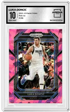 2022-23 Panini Prizm Luka Dončić #196 Pink Ice Basketball Arena Club 10 - Basketball Card Single