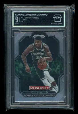 2022-23 Panini Prizm Monopoly All-Stars Giannis Antetokounmpo #PS3 Arena Club 9 - Basketball Card Single