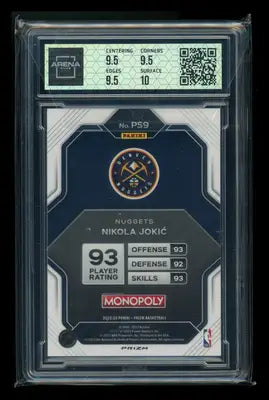 2022-23 Panini Prizm Monopoly All-Stars Silver Prizm Nikola Jokić #PS9 AC 10 - Basketball Card Single