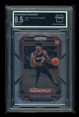 2022-23 Panini Prizm Monopoly Shaedon Sharpe #74 RC Basketball Arena Club 8.5 - Basketball Card Single