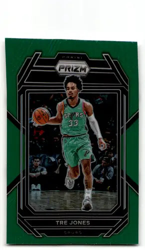 2022-23 Panini Prizm Prizms Green #209 Tre Jones NM-MT Spurs ID:55456 - Basketball Card Single