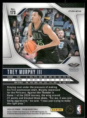 2022-23 Panini Prizm Trey Murphy III #173 Green Basketball - Basketball Card Single