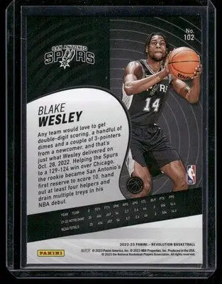 2022-23 Panini Revolution Basketball Blake Wesley #102 RC Basketball - Basketball Card Single