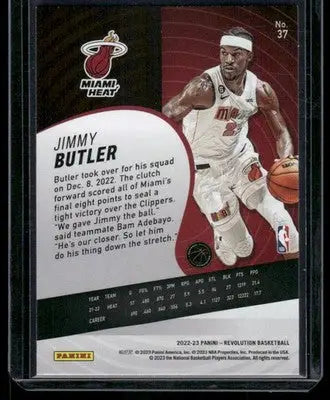 2022-23 Panini Revolution Basketball Jimmy Butler #37 Basketball - Basketball Card Single