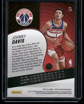 2022-23 Panini Revolution Basketball Johnny Davis #114 RC Basketball - Basketball Card Single