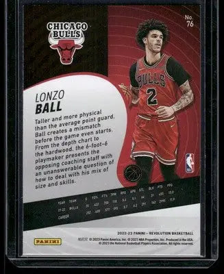 2022-23 Panini Revolution Basketball Lonzo Ball #76 Basketball - Basketball Card Single