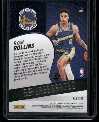 2022-23 Panini Revolution Basketball Ryan Rollins #105 RC Basketball - Basketball Card Single