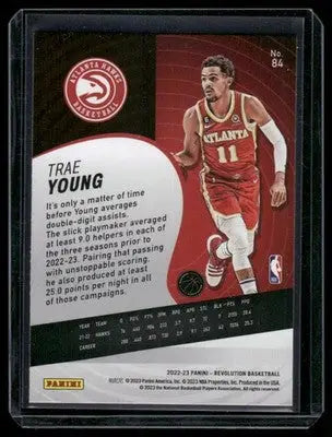 2022-23 Panini Revolution Basketball Trae Young #84 Holofoil Basketball - Basketball Card Single