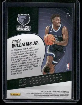 2022-23 Panini Revolution Basketball Vince Williams Jr. #119 RC Basketball - Basketball Card Single