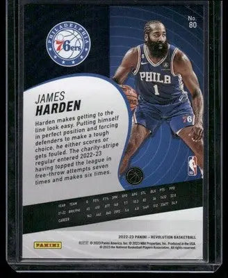 2022-23 Panini Revolution James Harden #80 Basketball - Basketball Card Single