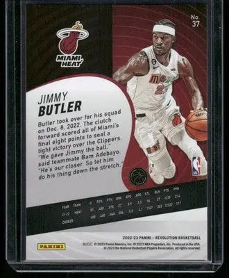 2022-23 Panini Revolution Jimmy Butler #37 Basketball - Basketball Card Single