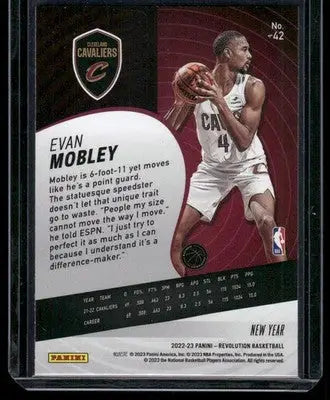 2022-23 Panini Revolution New Year Evan Mobley #42 Basketball - Basketball Card Single