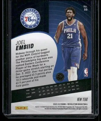 2022-23 Panini Revolution New Year Joel Embiid #66 Basketball - Basketball Card Single