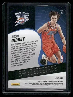 2022-23 Panini Revolution New Year Josh Giddey #87 Basketball - Basketball Card Single