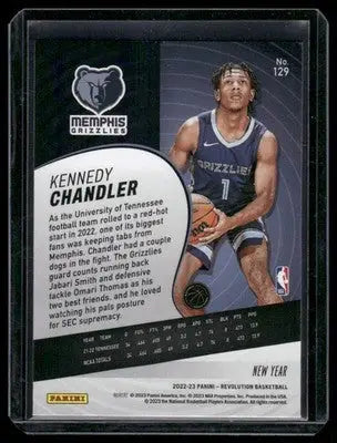 2022-23 Panini Revolution New Year Kennedy Chandler #129 RC Basketball - Basketball Card Single