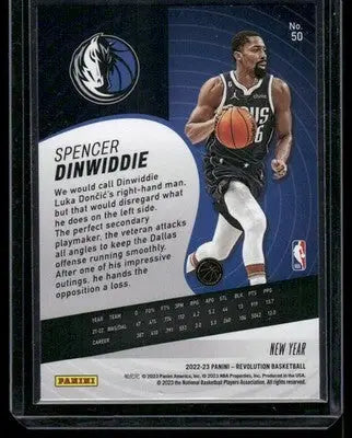 2022-23 Panini Revolution New Year Spencer Dinwiddie #50 Basketball - Basketball Card Single