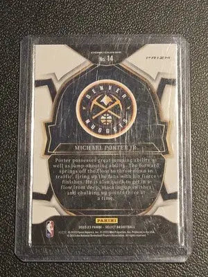 2022-23 Panini Select #14 Michael Porter Jr. Blue Prizms - Basketball Card Single