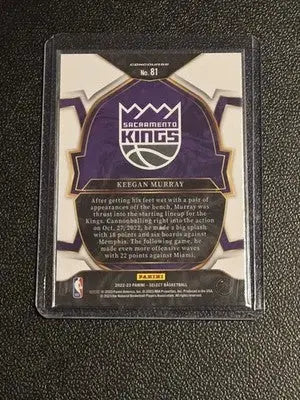 2022-23 Panini Select #81 Keegan Murray Blue (Retail Base) - Basketball Card Single