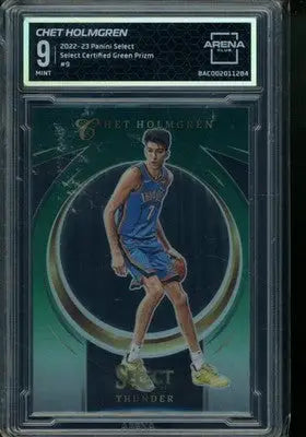2022-23 Panini Select Certified Green Prizm Chet Holmgren #9 Arena Club 9 - Basketball Card Single