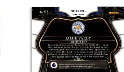 2022-23 Panini Select Premier League #217 Jamie Vardy Pink Ice - Soccer Card Single