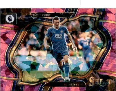 2022-23 Panini Select Premier League #217 Jamie Vardy Pink Ice - Soccer Card Single