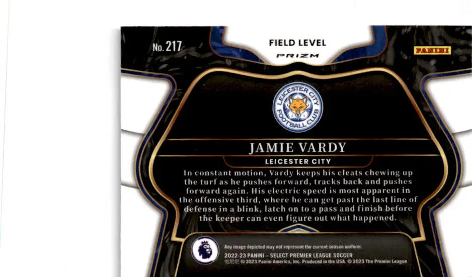 2022-23 Panini Select Premier League #217 Jamie Vardy Pink Ice - Soccer Card Single