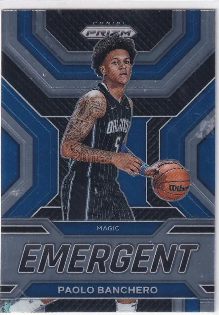 2022-23 PRIZM #25 PAOLO BANCHERO EMERGENT- ORLANDO MAGIC