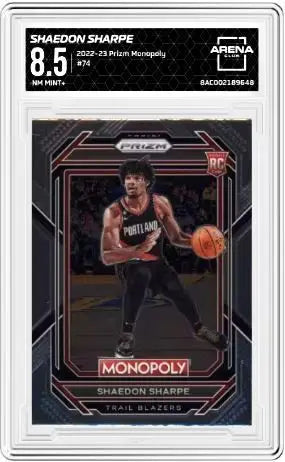 2022-23 Prizm Monopoly Shaedon Sharpe #74 Monopoly Basketball Arena Club 8.5